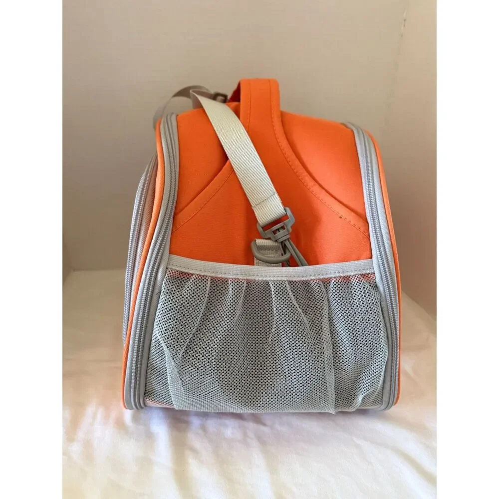 Small Pet Carrier Mesh sided Orange NWOT
